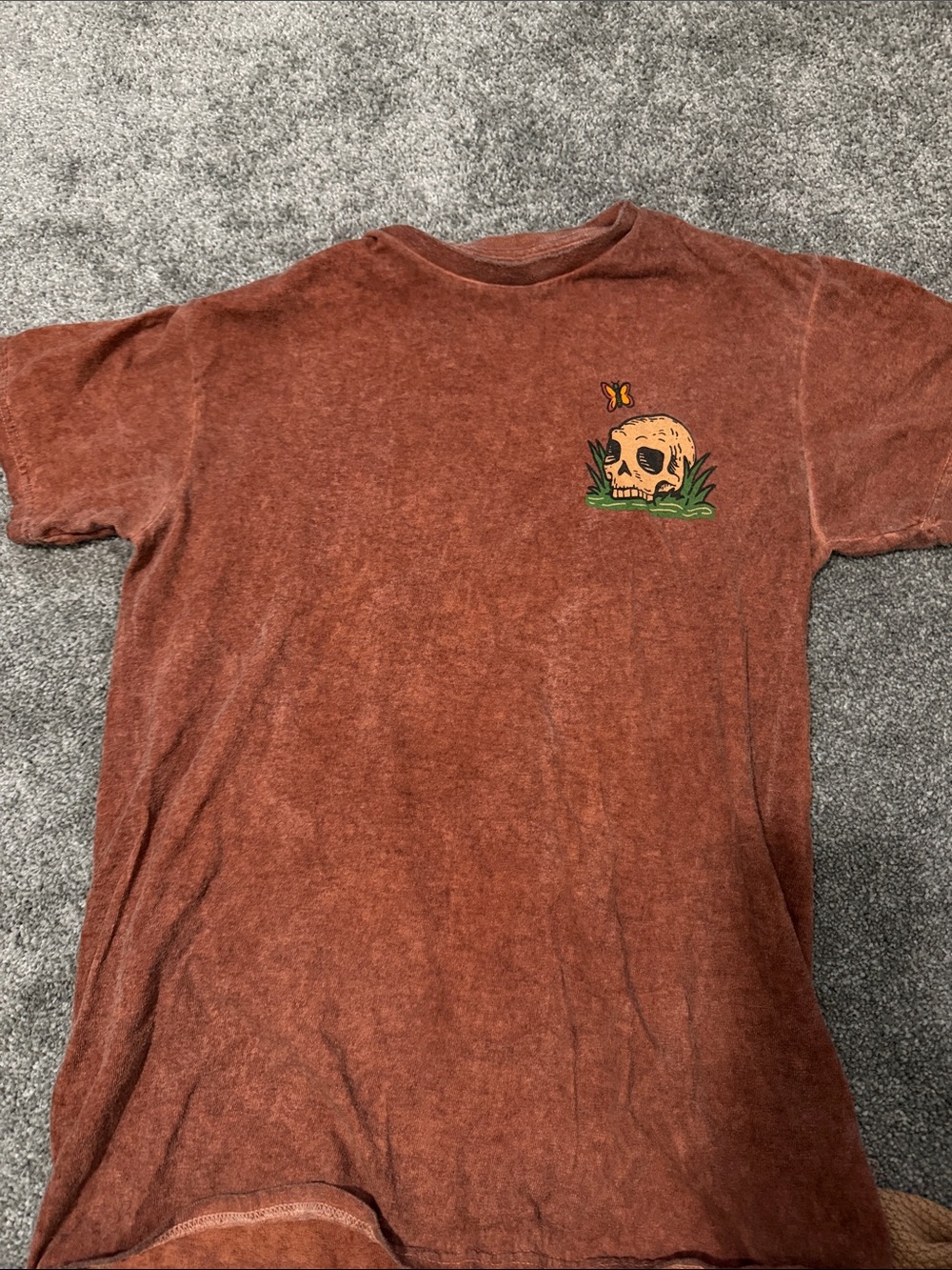 Rust Brown Graphic Pocket-Print Men's Tee